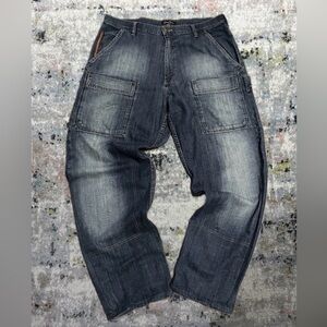 Vintage Sean John Jeans Mens Carpenter Blue Denim Baggy Grunge Hip Hop Y2K 38x32